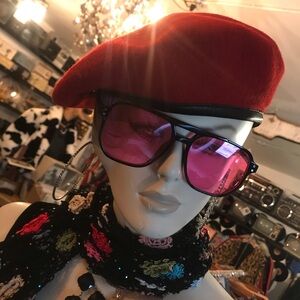 Chic Raspberry Red Beret